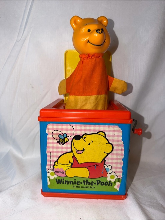 Other - Vintage 1976 Mattel Winnie The Pooh Jack-in-the-Box Music Box Disney Working